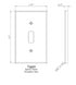 Calacatta Gold Marble  2 3/4 x 4 1/2 Switch Plate 1-TOGGLE Wall Cover